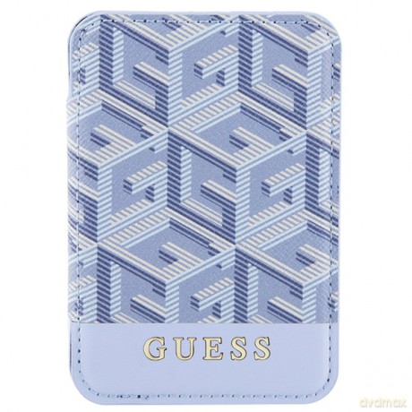 Guess portfel GUWMSHGCFSEB niebieski Wallet Cardslot Stand Gcube Stripe Magsafe