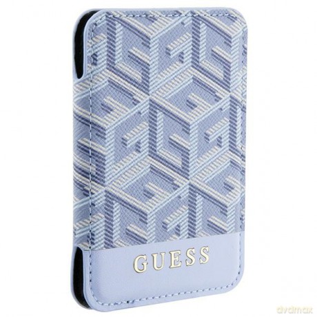 Guess portfel GUWMSHGCFSEB niebieski Wallet Cardslot Stand Gcube Stripe Magsafe
