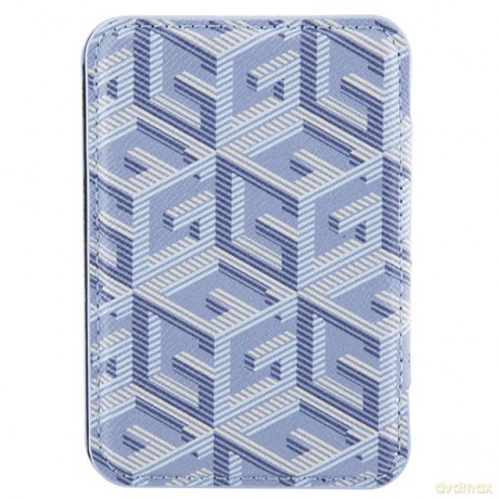 Guess portfel GUWMSHGCFSEB niebieski Wallet Cardslot Stand Gcube Stripe Magsafe