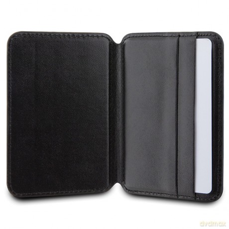 Guess portfel GUWMSHGCFSEK czarny Wallet Cardslot Stand Gcube Stripe Magsafe