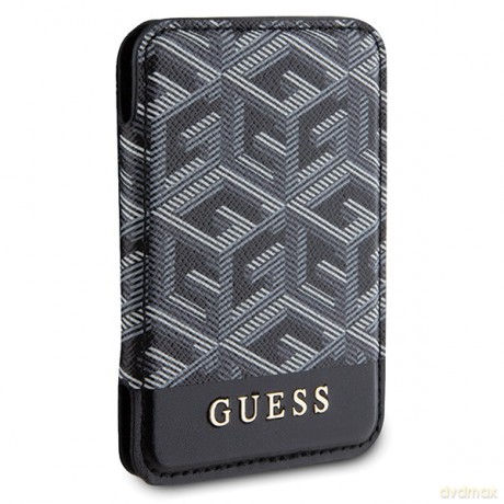 Guess portfel GUWMSHGCFSEK czarny Wallet Cardslot Stand Gcube Stripe Magsafe