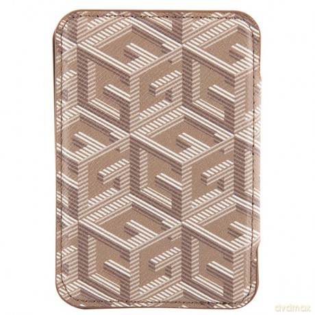 Guess portfel GUWMSHGCFSEW brązowy Wallet Cardslot Stand Gcube Stripe Magsafe