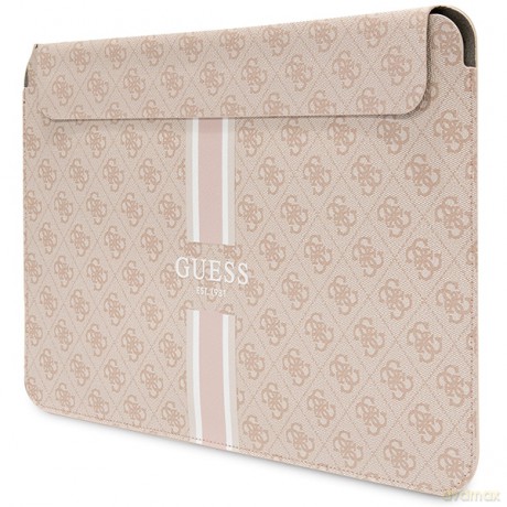 Guess torba na laptop GUCS14P4RPSP różowa Sleeve 4G Stripes