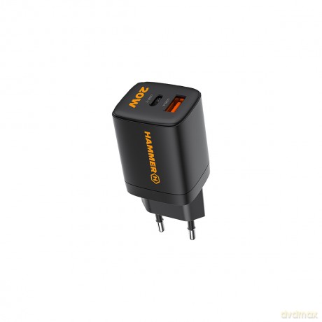 Hammer ładowarka sieciowa RapidCharger Duo USB-A - USB-C PD 20W