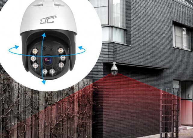 Kamera obrotowa żar.gn.E27 IP65 PTZ WiFi IP 5Mpix 230V (SMART) LTC VISION