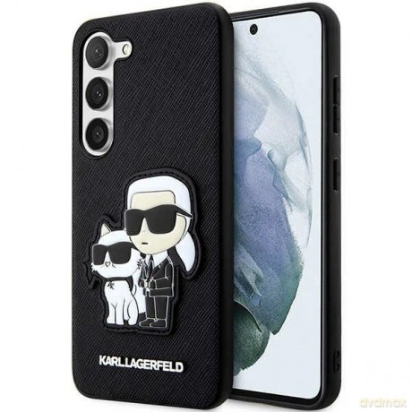 Karl Lagefeld nakładka do Samsung Galaxy S23 Plus KLHCS23MSANKCPK czarna HC Saffiano Karl&Choupette NFT