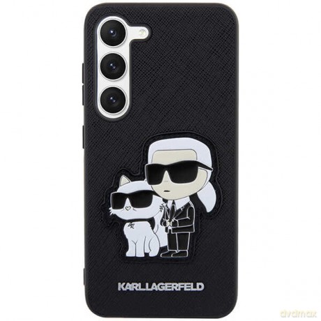 Karl Lagefeld nakładka do Samsung Galaxy S23 Plus KLHCS23MSANKCPK czarna HC Saffiano Karl&Choupette NFT