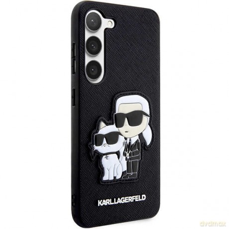 Karl Lagefeld nakładka do Samsung Galaxy S23 Plus KLHCS23MSANKCPK czarna HC Saffiano Karl&Choupette NFT