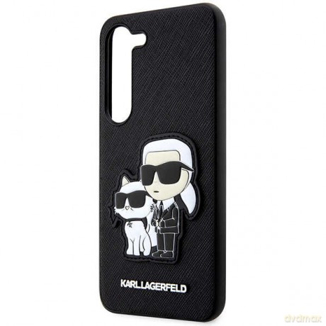 Karl Lagefeld nakładka do Samsung Galaxy S23 Plus KLHCS23MSANKCPK czarna HC Saffiano Karl&Choupette NFT