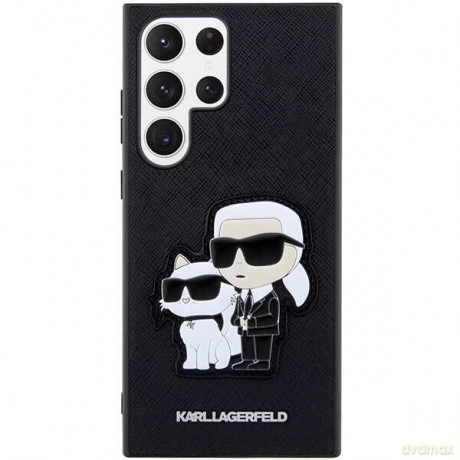 Karl Lagefeld nakładka do Samsung Galaxy S23 Ultra KLHCS23LSANKCPK czarna HC Saffiano Karl&Choupette NFT