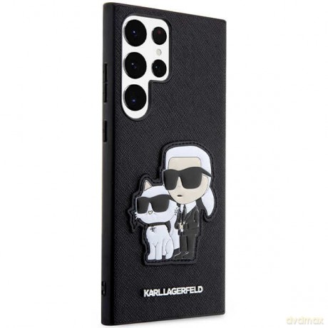 Karl Lagefeld nakładka do Samsung Galaxy S23 Ultra KLHCS23LSANKCPK czarna HC Saffiano Karl&Choupette NFT
