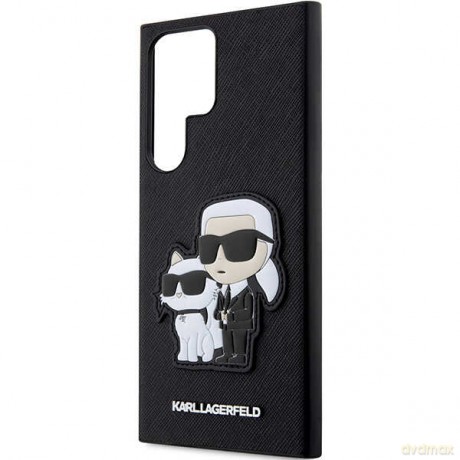 Karl Lagefeld nakładka do Samsung Galaxy S23 Ultra KLHCS23LSANKCPK czarna HC Saffiano Karl&Choupette NFT