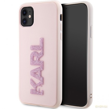 Karl Lagerfeld nakładka do iPhone 11 KLHCN613DMBKCP pink HC 3D Logo Glitter