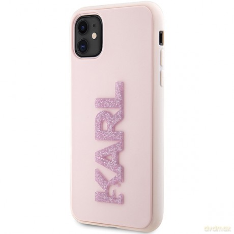 Karl Lagerfeld nakładka do iPhone 11 KLHCN613DMBKCP pink HC 3D Logo Glitter