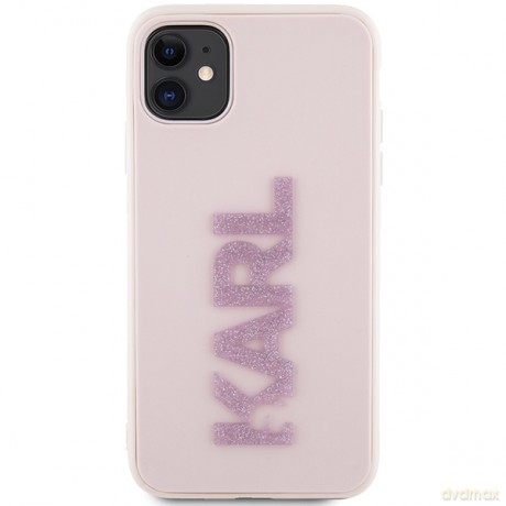 Karl Lagerfeld nakładka do iPhone 11 KLHCN613DMBKCP pink HC 3D Logo Glitter