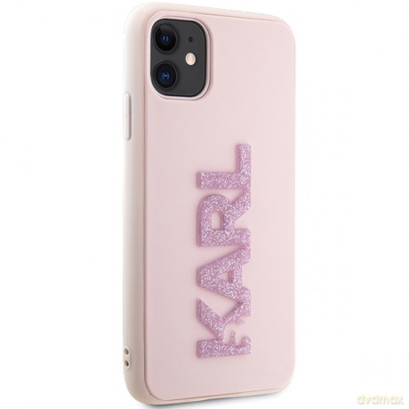 Karl Lagerfeld nakładka do iPhone 11 KLHCN613DMBKCP pink HC 3D Logo Glitter