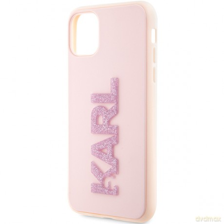 Karl Lagerfeld nakładka do iPhone 11 KLHCN613DMBKCP pink HC 3D Logo Glitter