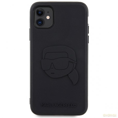 Karl Lagerfeld nakładka do iPhone 11 KLHCN613DRKNK czarna 3D Rubber Case Karl Head