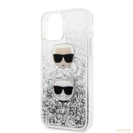 Karl Lagerfeld nakładka do iPhone 11 KLHCN61KCGLSL srebrne hard case Glitter Karl&Choupette