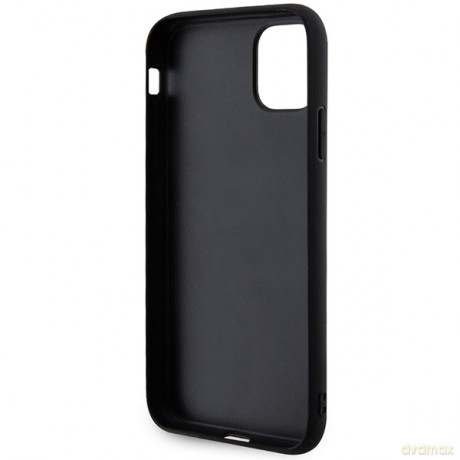 Karl Lagerfeld nakładka do iPhone 11 KLHCN61RUPKLPK czarna HC 3D Rubber Mono Logo Plate