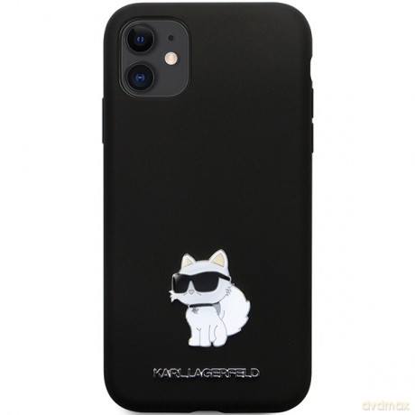 Karl Lagerfeld nakładka do iPhone 11 KLHCN61SMHCNPK czarna HC Silicone C Metal Pin