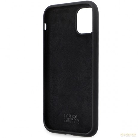 Karl Lagerfeld nakładka do iPhone 11 KLHCN61SMHCNPK czarna HC Silicone C Metal Pin