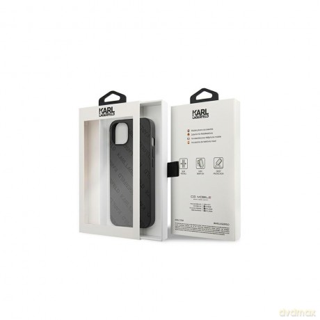 Karl Lagerfeld nakładka do iPhone 13 KLHCP13MPTLK czarna hard case Allover Logo