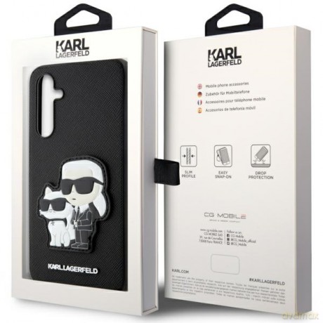 Karl Lagerfeld nakładka do Samsung Galaxy A34 KLHCA34SANKCPK czarna hardcase Saffiano Karl&Choupette