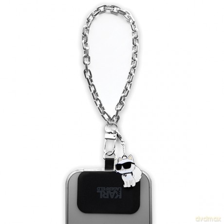 Karl Lagerfeld pasek KLUCHCSKPK srebrny Universal Crossbody Cord Ikonik