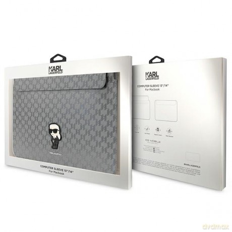 Karl Lagerfeld wsuwka KLCS14SAKHPKG 14 srebrna Sleeve Mono Saffiano Ikonik"
