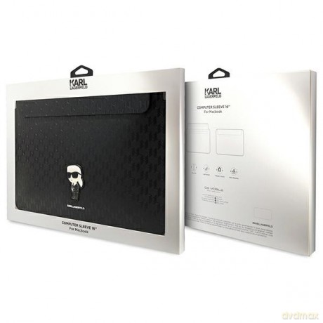 Karl Lagerfeld wsuwka KLCS16SAKHPKK 16 czarna Sleeve Mono Saffiano Ikonik"