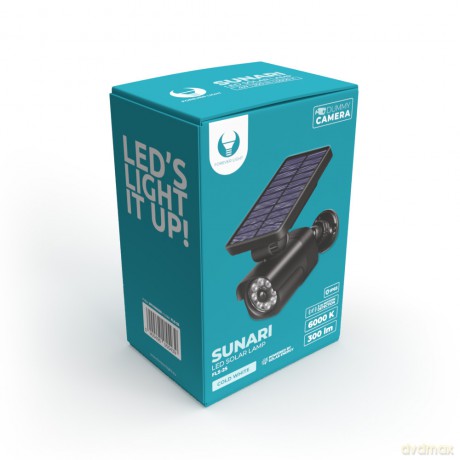 Lampa solarna LED SUNARI FLS-25 SMD PIR z atrapą kamery 4W 300lm 6000K 1500mAh Li-Ion Forever Light