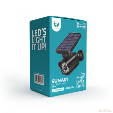 Lampa solarna LED SUNARI FLS-25 SMD PIR z atrapą kamery 4W 300lm 6000K 1500mAh Li-Ion Forever Light