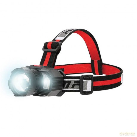 Latarka czołowa XHP50 LED + 10 SMD LED, 1000lm, 1800mAh, ładowanie USB, Zoom