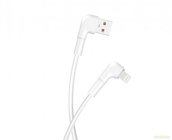 Maxlife kabel kątowy MXUC-09 USB - Lightning 1,0 m 2,4A biały