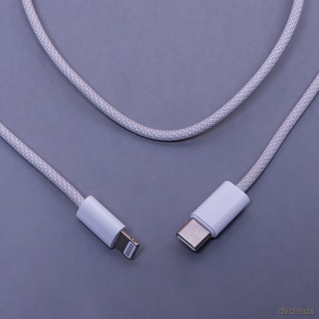 Maxlife kabel MXUC-06 USB-C - Lightning 1,0 m 20W szary nylonowy