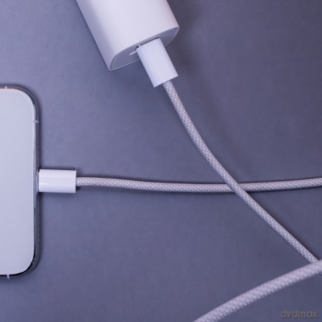 Maxlife kabel MXUC-06 USB-C - USB-C 1,0 m 20W szary nylonowy