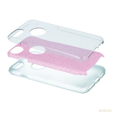 Nakładka Glitter 3w1 do Xiaomi Redmi Note 12 4G różowa