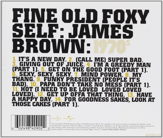 James Brown: Fine Old Foxy Self -50s,60s,70s Antholog [3CD]
