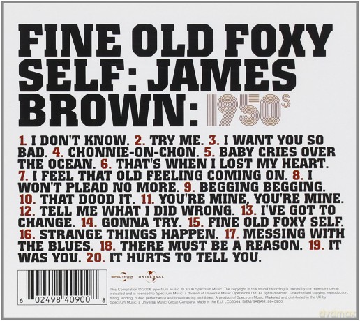 James Brown: Fine Old Foxy Self -50s,60s,70s Antholog [3CD]