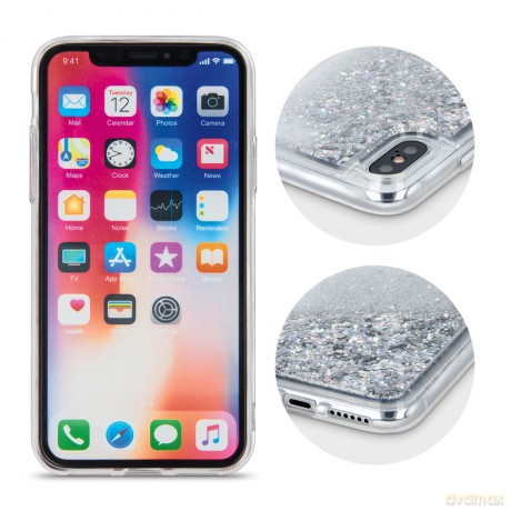 Nakładka Liquid Sparkle TPU do Samsung Galaxy S23 Ultra srebrna