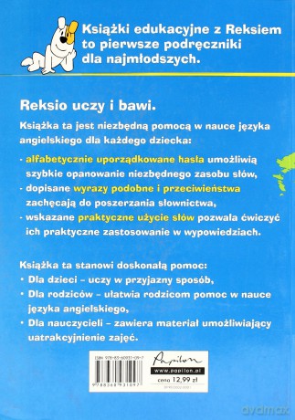 Reksio uczy i bawi. Język angielski. Poznajemy słówka - Jacek Lang [KSIĄŻKA]