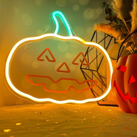 Neon PLEXI LED DYNIA Z OGONKIEM pomarańcz zielona NNE13 Neolia