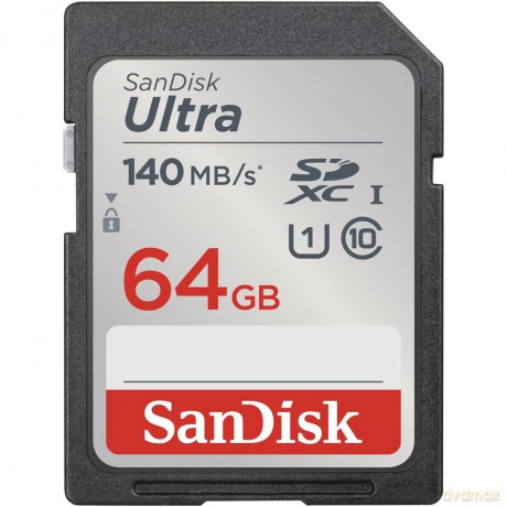 SanDisk karta pamięci 64GB Ultra SDXC 64GB 140MB/s UHS-I Class 10