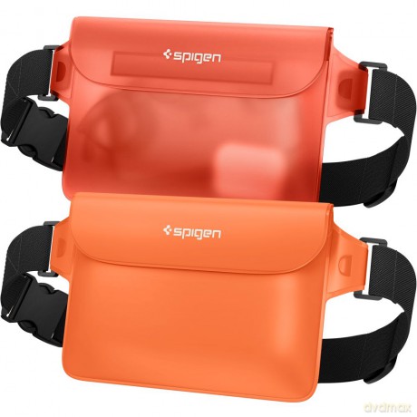 Spigen saszetka wodoodporna A620 Universal Waterproof Waist Bag 2-Pack sunset orange