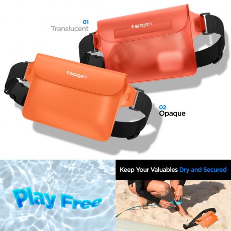 Spigen saszetka wodoodporna A620 Universal Waterproof Waist Bag 2-Pack sunset orange