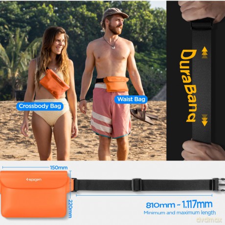 Spigen saszetka wodoodporna A620 Universal Waterproof Waist Bag 2-Pack sunset orange