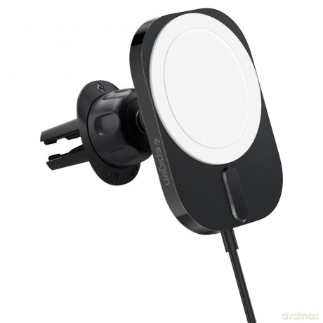 Spigen uchwyt samochodowy z ładowarką ITM12W Onetap Pro 3 Magnetic Magsafe Vent Car Mount Wireless Charger black