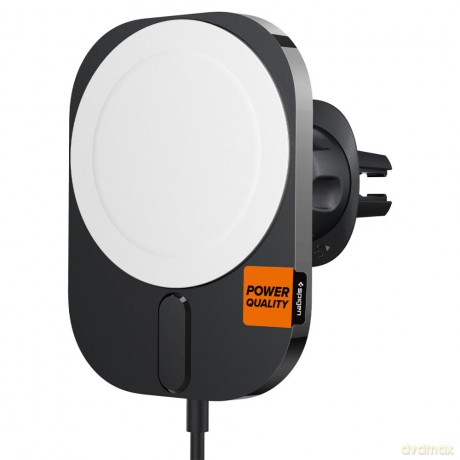 Spigen uchwyt samochodowy z ładowarką ITM12W Onetap Pro 3 Magnetic Magsafe Vent Car Mount Wireless Charger black