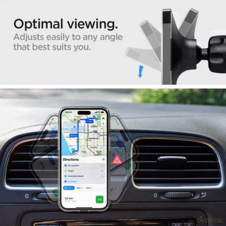 Spigen uchwyt samochodowy z ładowarką ITM12W Onetap Pro 3 Magnetic Magsafe Vent Car Mount Wireless Charger black
